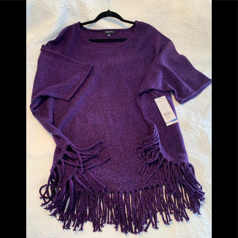 NWT Heathered Purple Sweater by Relativity. XL